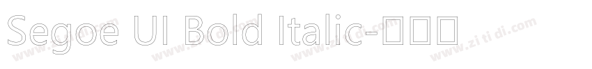 Segoe UI Bold Italic字体转换